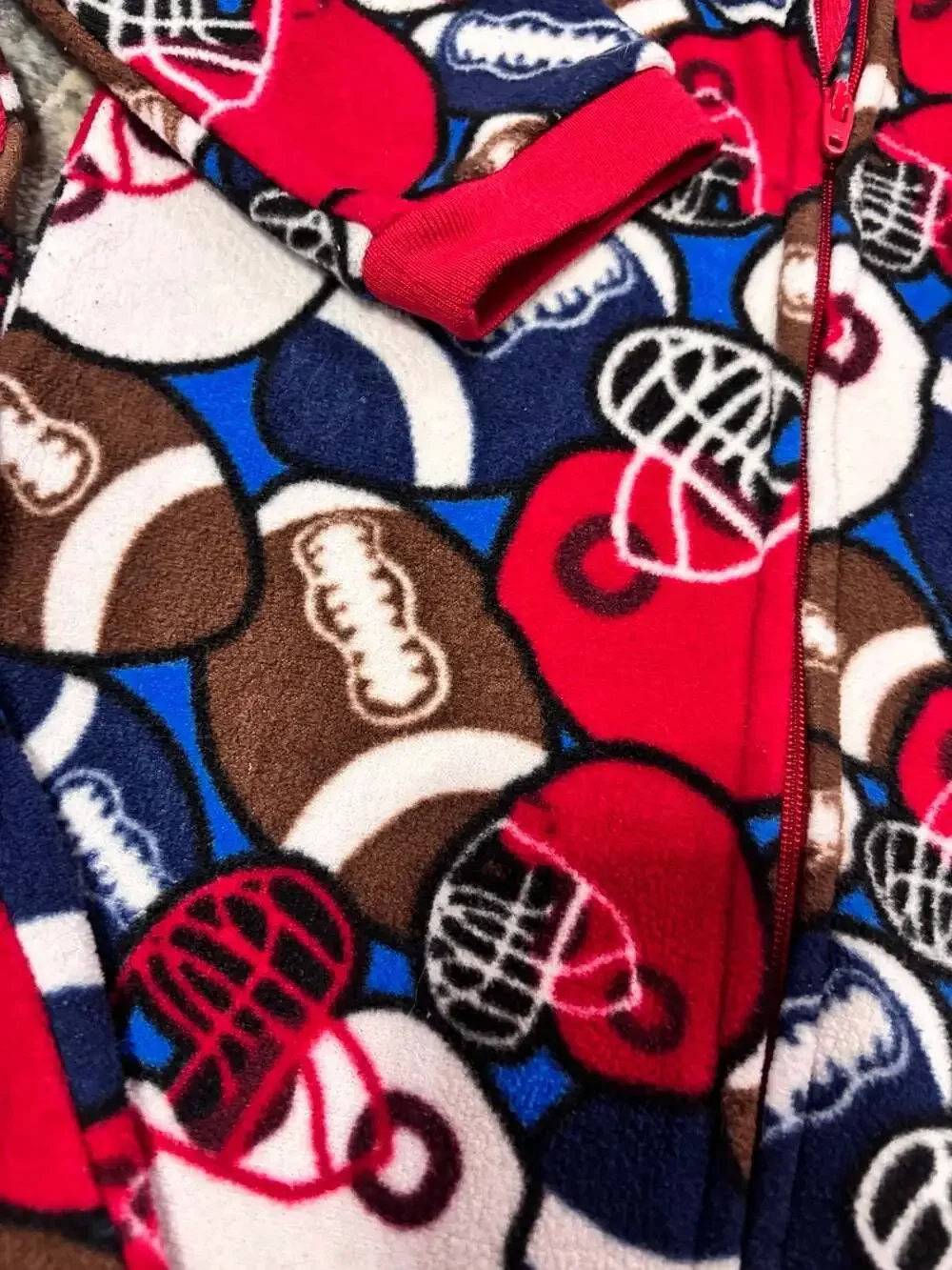 The Children's Place Football and Helmet Fleece Footed Sleeper 3T